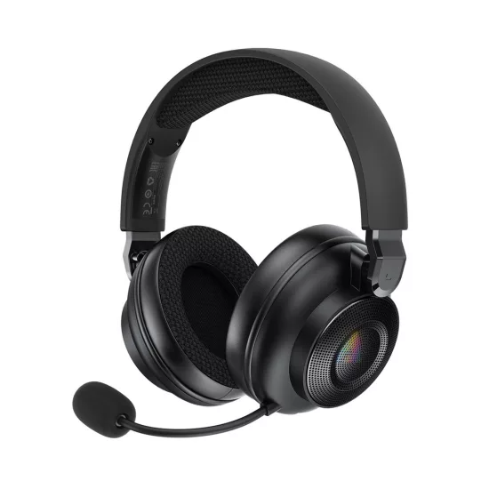 Acefast H15 Bluetooth / 2.4 GHz / AUX Gaming Fejhallgató Mikrofonnal és RGB Háttérvilágítással - Fekete
