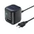 Acefast Z10 GaN Asztali Töltő 100W - 3xUSB + Visszahúzható USB-C Kábellel és TFT Kijelzővel - Fekete