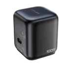 Acefast Z10 GaN Asztali Töltő 100W - 3xUSB + Visszahúzható USB-C Kábellel és TFT Kijelzővel - Fekete