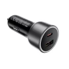 Acefast B21 Autós Töltő 75W - USB-C + USB-A - Fekete