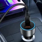 Acefast B21 Autós Töltő 75W - USB-C + USB-A - Fekete