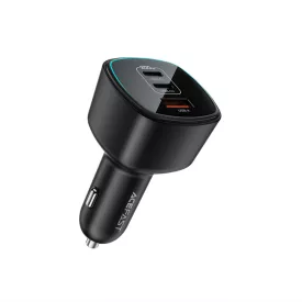 Acefast B18 Autós Töltő 200W - 2xC + A - Fekete