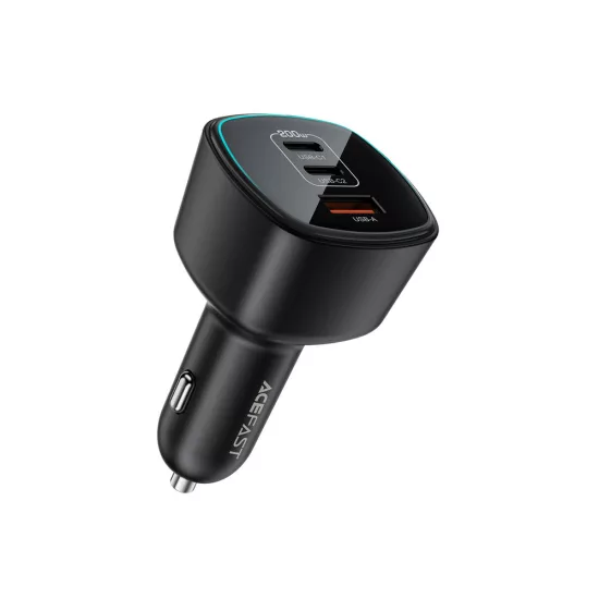 Acefast B18 Autós Töltő 200W - 2xC + A - Fekete