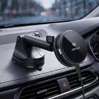 Acefast D67 Mágneses Autós Tartó és Qi2 25W Töltő - Tapadókorongos - Fekete