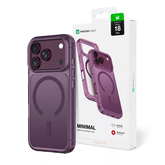 iPhone 18 Pro Tok - AmazingThing Minimal Mag Drop Proof 3 Lens - Lila