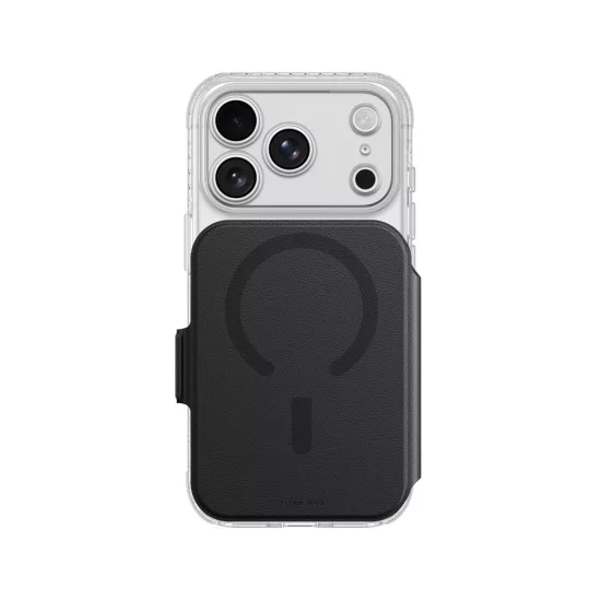 iPhone 18 Pro Max Tok - AmazingThing Titan Pro Flip Wallet Set - Fekete