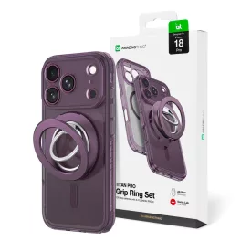   iPhone 18 Pro Tok - AmazingThing Titan Pro Lens Ring Set MagSafe - Lila