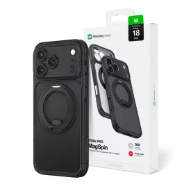   iPhone 18 Pro Tok - AmazingThing Titan Pro Spin Lens MagSafe - Fekete