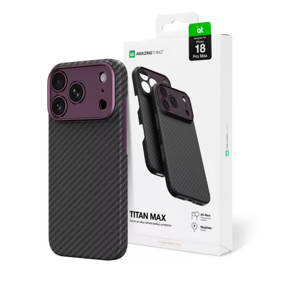 iPhone 18 Pro Max Tok - AmazingThing Titan Max Lens MagSafe - Lila