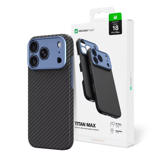 iPhone 18 Pro Max Tok - AmazingThing Titan Max Lens MagSafe - Kék