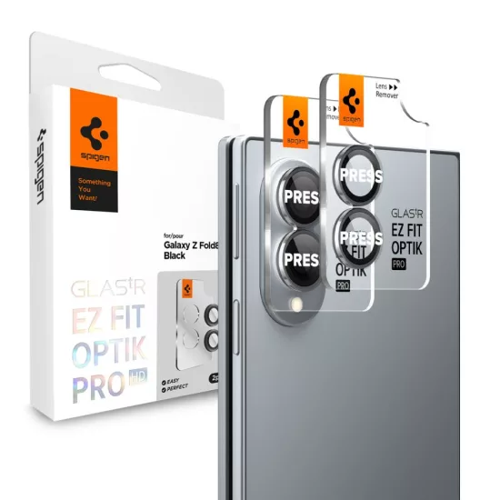 Samsung Galaxy Z Fold 8 Lencsevédő - Spigen Optik Pro HD - Fekete x 2 db