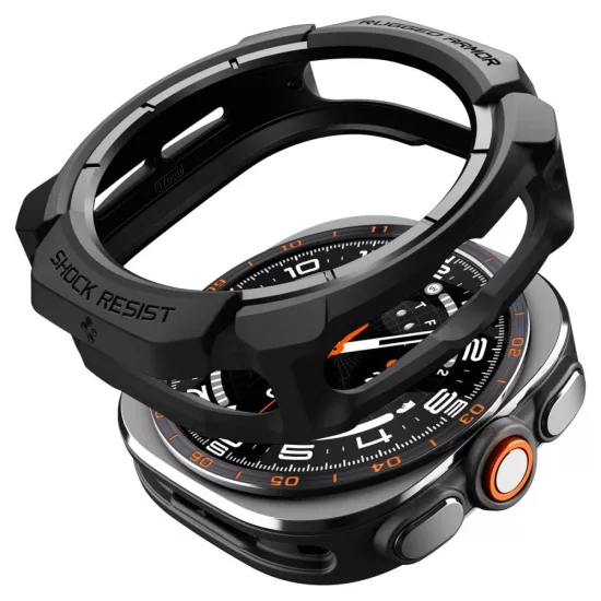 Samsung Galaxy Watch Ultra (47mm) Tok - Spigen Rugged Armor - Fekete