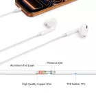 Tech-Protect Ultraboost Core G3 Mini Jack Vezetékes Fülhallgató - Fehér