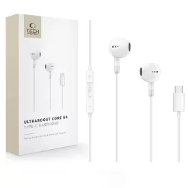   Tech-Protect Ultraboost Core G4 USB-C Vezetékes Fülhallgató - Fehér