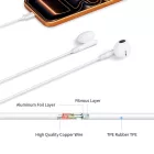 Tech-Protect Ultraboost Core G4 Mini Jack Vezetékes Fülhallgató - Fehér