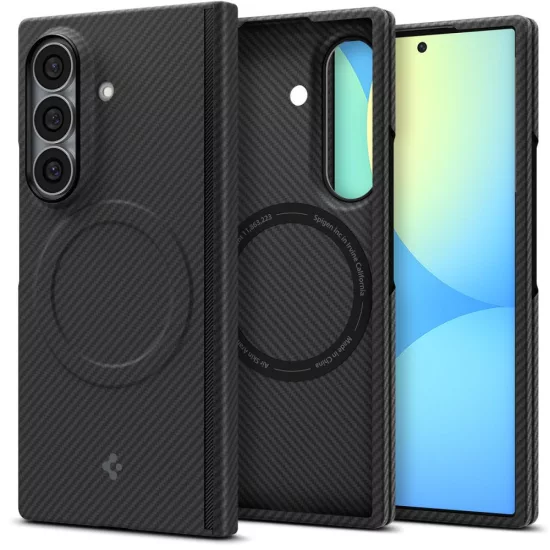 Samsung Galaxy Z Fold 8 Ultra Tok - Spigen AirSkin Aramid MagFit MagSafe - Fekete