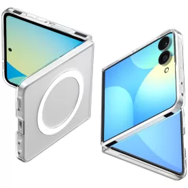   Samsung Galaxy Z Flip 8 Tok - Spigen AirSkin MagFit - Átlátszó-Fehér