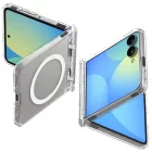 Samsung Galaxy Z Flip 8 Tok - Spigen Ultra Hybrid Pro MagFit MagSafe - Átlátszó-Fehér