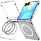 Samsung Galaxy Z Flip 8 Tok - Spigen Ultra Hybrid Pro MagFit MagSafe - Átlátszó-Fehér