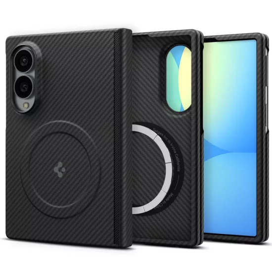 Samsung Galaxy Z Fold 8 Tok - Spigen AirSkin Aramid MagFit MagSafe - Fekete