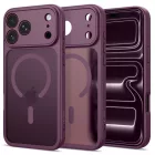 iPhone 17 Pro Max / 18 Pro Max Tok - Tech-Protect BasicMag MagSafe - Áttetsző-Bordó