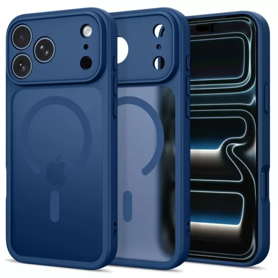 iPhone 17 Pro Max / 18 Pro Max Tok - Tech-Protect BasicMag MagSafe - Áttetsző-Sötétkék