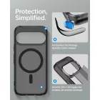 Google Pixel 11 Pro Tok - Spigen Ultra Hybrid MagFit MagSafe - Áttetsző-Fekete