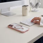 iPhone 17 Tok - Tech-Protect MagFlex - Átlátszó-Pink
