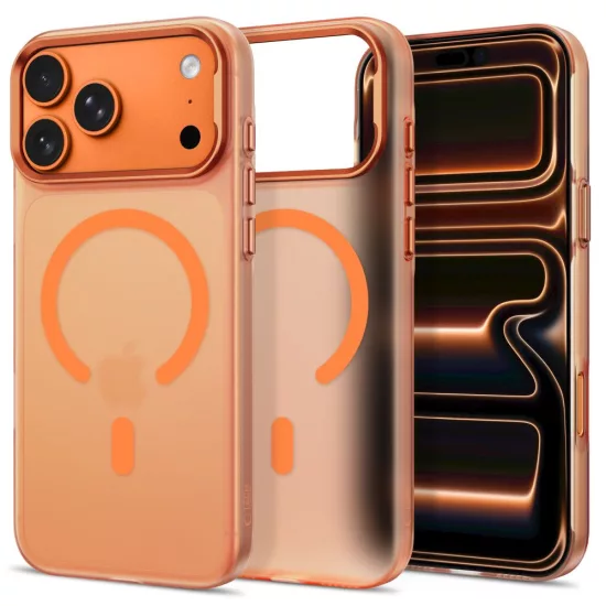 iPhone 17 Pro / 18 Pro Tok - Tech-Protect MagZero MagSafe - Áttetsző-Narancs