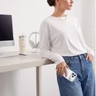 iPhone 17 Pro / 18 Pro Tok - Tech-Protect MagZero MagSafe - Áttetsző-Fehér