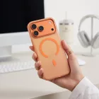 iPhone 17 Pro Max / 18 Pro Max Tok - Tech-Protect MagZero MagSafe - Áttetsző-Narancs