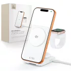 Tech-Protect A56 3in1 MagSafe 25W QI2.2 Vezeték Nélküli Töltő + C-C Kábel - Fehér