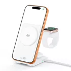 Tech-Protect A56 3in1 MagSafe 25W QI2.2 Vezeték Nélküli Töltő + C-C Kábel - Fehér