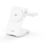 Tech-Protect A56 3in1 MagSafe 25W QI2.2 Vezeték Nélküli Töltő + C-C Kábel - Fehér