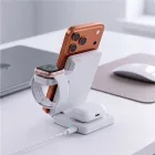Tech-Protect A56 3in1 MagSafe 25W QI2.2 Vezeték Nélküli Töltő + C-C Kábel - Fehér