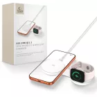 Tech-Protect A55 2in1 MagSafe 25W QI2.2 Vezeték Nélküli Töltő + C-C Kábel - Fehér