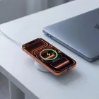 Tech-Protect A55 2in1 MagSafe 25W QI2.2 Vezeték Nélküli Töltő + C-C Kábel - Fehér