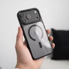 iPhone 17 Pro / 18 Pro Tok - Tech-Protect Magmat Magsafe CC - Átlátszó-Fekete