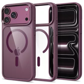   iPhone 17 Pro / 18 Pro Tok - Tech-Protect Magmat Magsafe CC - Átlátszó-Bordó