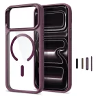 iPhone 17 Pro / 18 Pro Tok - Tech-Protect Magmat Magsafe CC - Átlátszó-Bordó