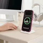 iPhone 17 Pro / 18 Pro Tok - Tech-Protect Magmat Magsafe CC - Átlátszó-Bordó