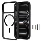 iPhone 17 Pro Max / 18 Pro Max Tok - Tech-Protect Magmat Magsafe CC - Átlátszó-Fekete
