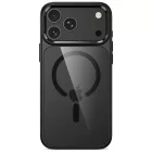 iPhone 17 Pro Max / 18 Pro Max Tok - Tech-Protect Magmat Magsafe CC - Átlátszó-Fekete