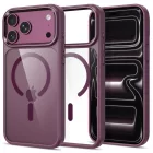 iPhone 17 Pro Max / 18 Pro Max Tok - Tech-Protect Magmat Magsafe CC - Átlátszó-Bordó
