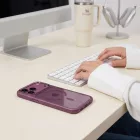 iPhone 17 Pro Max / 18 Pro Max Tok - Tech-Protect Magmat Magsafe CC - Átlátszó-Bordó