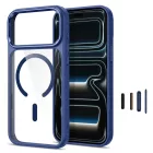 iPhone 17 Pro Max / 18 Pro Max Tok - Tech-Protect Magmat MagSafe CC - Átlátszó-Kék