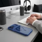 iPhone 17 Pro Max / 18 Pro Max Tok - Tech-Protect Magmat MagSafe CC - Átlátszó-Kék
