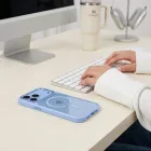 iPhone 17 Pro Max / 18 Pro Max Tok - Tech-Protect Magmat Magsafe CC - Átlátszó-Világoskék