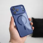 iPhone 17 Pro / 18 Pro Telefon tok - Tech-Protect Magmat MagSafe CC - Átlátszó-Sötétkék