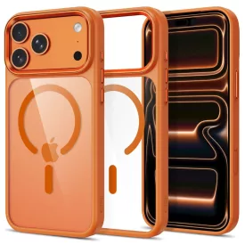   iPhone 17 Pro Max / 18 Pro Max Telefonok - Tech-Protect Magmat Magsafe CC - Átlátszó-Narancs